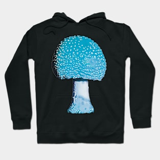 Turquoise Blue Mushroom Amanita Hoodie